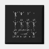 Math Teacher Equation Skeleton Math Students Hallo Magnet (Vorne)
