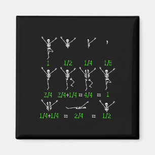 Math Teacher Equation Skeleton Math Students Hallo Magnet