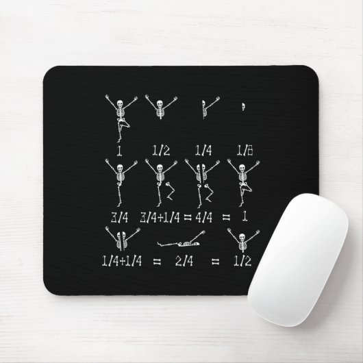 Math Teacher Equation Skeleton Math Students Hallo Mousepad (Mit Mouse)