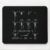 Math Teacher Equation Skeleton Math Students Hallo Mousepad (Vorne)
