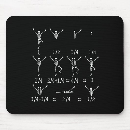 Math Teacher Equation Skeleton Math Students Hallo Mousepad (Vorne)