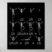 Math Teacher Equation Skeleton Math Students Hallo Poster (Vorne)