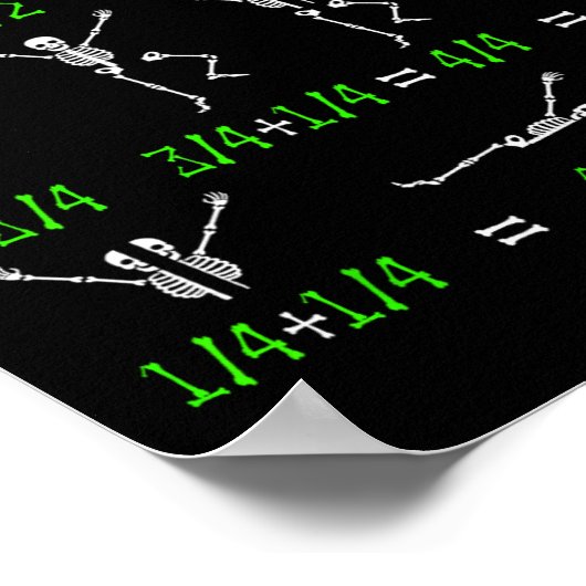Math Teacher Equation Skeleton Math Students Hallo Poster (Ecke)