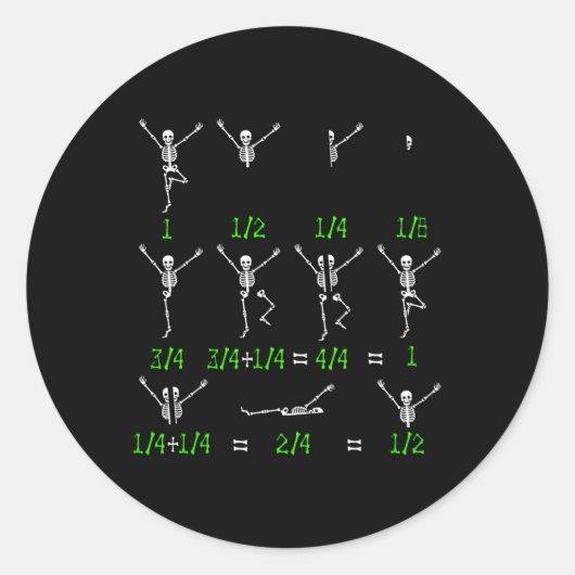 Math Teacher Equation Skeleton Math Students Hallo Runder Aufkleber (Vorderseite)