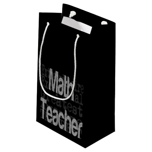 Math Teacher Extraordinaire Kleine Geschenktüte (Rückseite Schrägansicht)