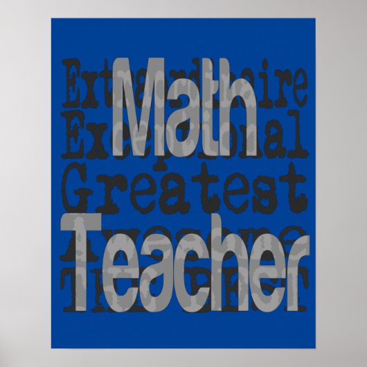 Math Teacher Extraordinaire Poster (Vorne)