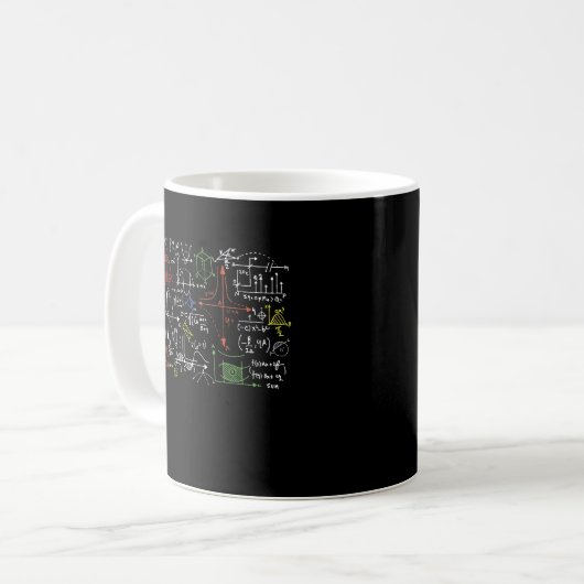 Math Teacher formas Cheat Sheet Cool Geek Nerd Kaffeetasse (Vorderseite Links)