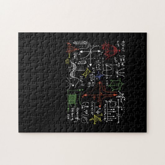Math Teacher formas Cheat Sheet Cool Geek Nerd Puzzle (Horizontal)