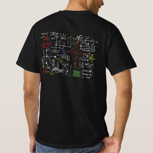 Math Teacher formas Cheat Sheet Cool Geek Nerd T-Shirt (Rückseite)