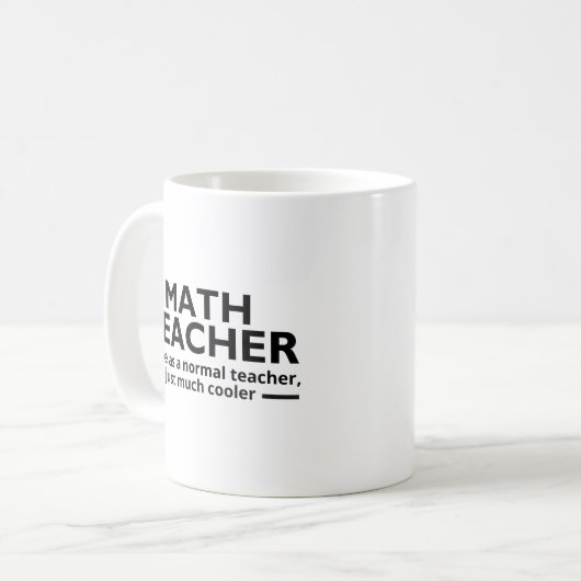 Math Teacher Funny Math Kaffeetasse (Vorderseite Links)