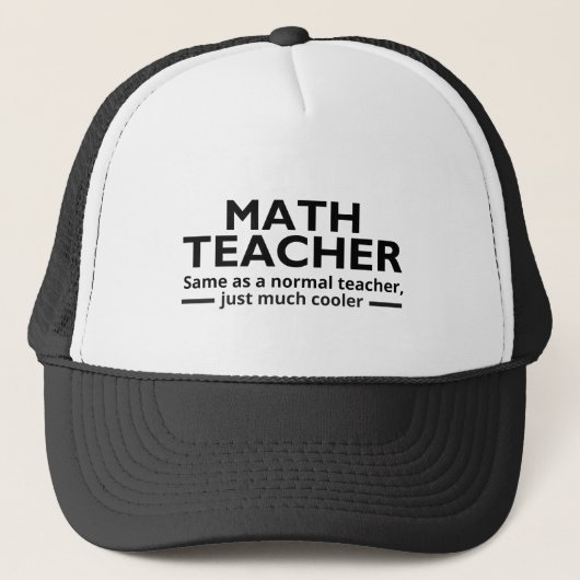 Math Teacher Funny Math Truckerkappe (Vorderseite)