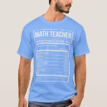 Math Teacher Funny Mathematics Nutrition Label T-Shirt<br><div class="desc">Mathe Teacher Funny Mathematics Nutrition Label for Women .Karo aus unserer Mathematik-to-Shirts Auswahl für die besten in einzigartigen oder maßgeschneiderten,  handgefertigten Stücken aus unseren Bekleidungsläden.</div>