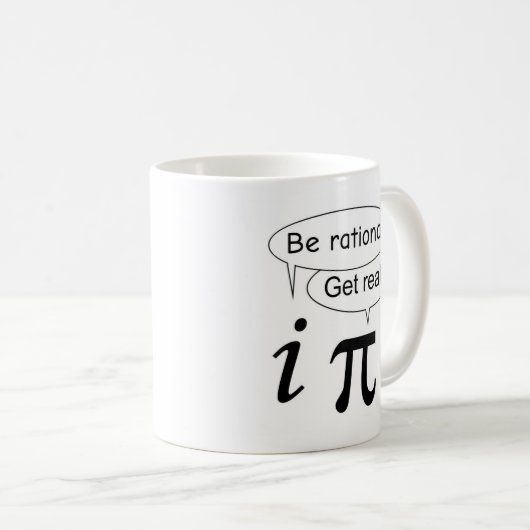 Math Teacher Geschenk: i vs Pi Kaffeetasse (VorderseiteRechts)