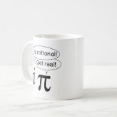 Math Teacher Geschenk: i vs Pi Kaffeetasse (Vorderseite Links)