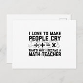Math Teacher | Geschenkidee der Mathematik School Postkarte (Vorne/Hinten)