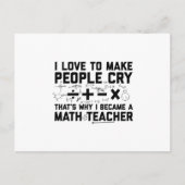Math Teacher | Geschenkidee der Mathematik School Postkarte (Vorderseite)