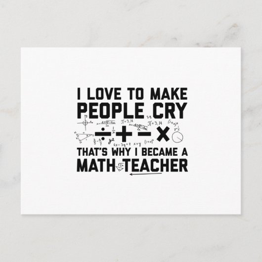 Math Teacher | Geschenkidee der Mathematik School Postkarte (Vorderseite)