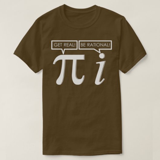 Math Teacher Get Real Be Rational Funny Math Symbo T-Shirt (Design vorne)