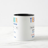 Math Teacher Gift Tasse (Zentrum)