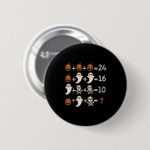 Math Teacher Halloween Algebra Operation Mathemati Button (Vorne & Hinten)
