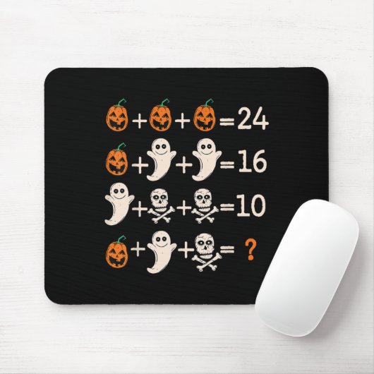 Math Teacher Halloween Algebra Operation Mathemati Mousepad (Mit Mouse)