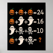 Math Teacher Halloween Algebra Operation Mathemati Poster (Vorne)