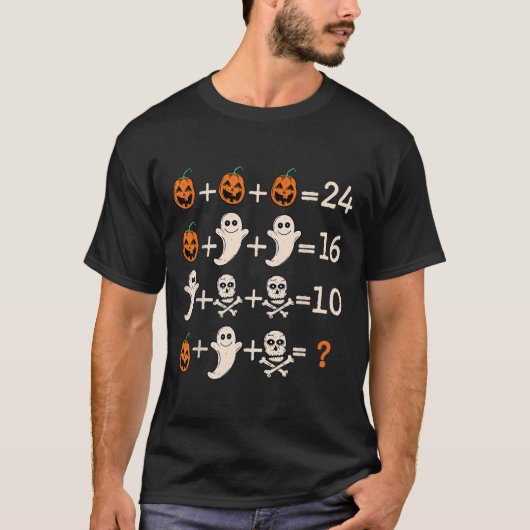 Math Teacher Halloween Algebra Operation Mathemati T-Shirt (Vorderseite)