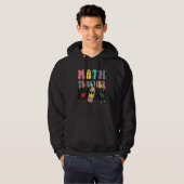 Math Teacher Happy 100 Days Of School Retro Groovy Hoodie (Vorne ganz)