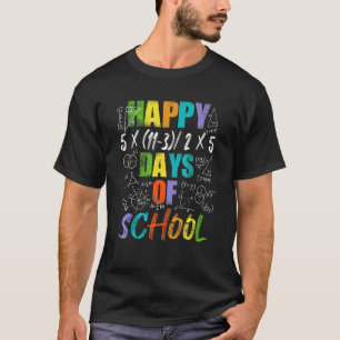 Math Teacher Happy 100. Tag der Schulgleichungen 3 T-Shirt