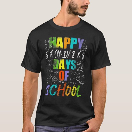 Math Teacher Happy 100th Day Of School Equations_3 T-Shirt (Vorderseite)