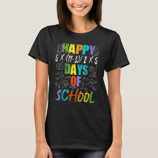 Math Teacher Happy 100th Day Of School Equations_3 T-Shirt (Vorderseite)