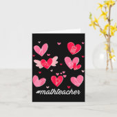 Math Teacher Heart Valentines Day Mathematics Teac Karte (Gelbe Blume)