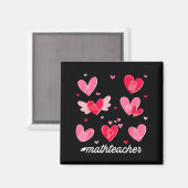 Math Teacher Heart Valentines Day Mathematics Teac Magnet (Vorderseite/Rückseite)