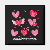 Math Teacher Heart Valentines Day Mathematics Teac Magnet (Vorne)