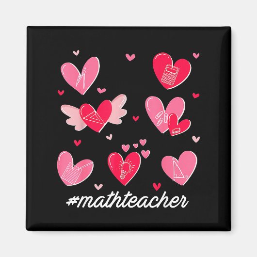 Math Teacher Heart Valentines Day Mathematics Teac Magnet (Vorne)