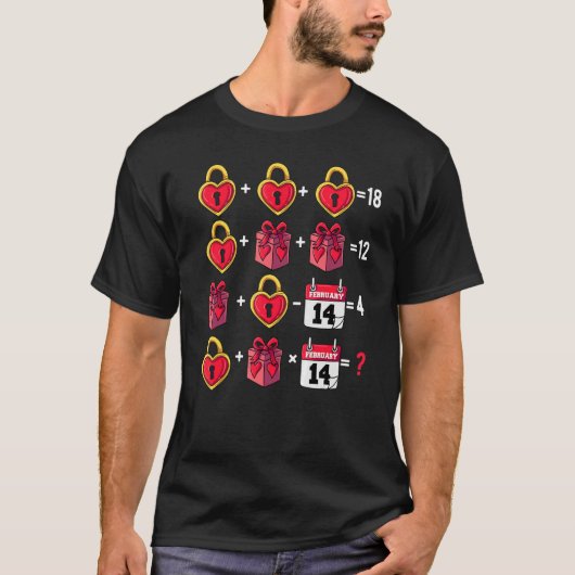 Math Teacher Humor 14th Of February Order Of Opera T-Shirt (Vorderseite)