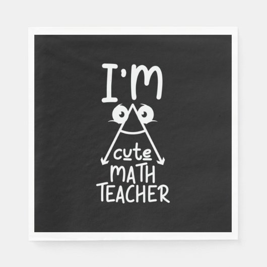 Math Teacher I Am Math Teacher Serviette (Vorderseite)