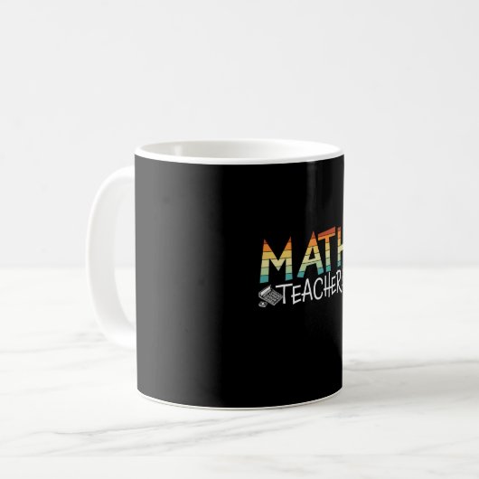 Math Teacher Kaffeetasse (Vorderseite Links)