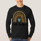 Math Teacher Leopard Rainbow Back To School Teache T-Shirt (Vorderseite)