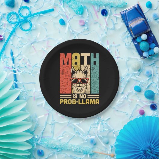 Math Teacher Math Is No Problem Pappteller (Party)