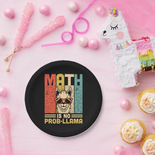 Math Teacher Math Is No Problem Pappteller (Party)