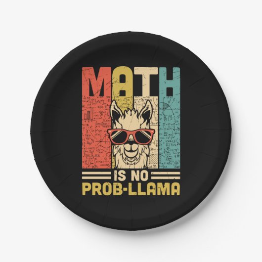 Math Teacher Math Is No Problem Pappteller (Vorderseite)