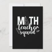 Math Teacher Math Teacher Squad Einladung (Vorderseite)