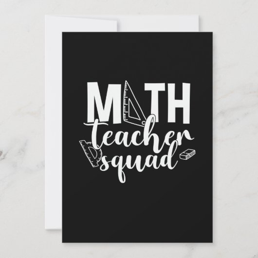 Math Teacher Math Teacher Squad Feiertagskarte (Vorderseite)