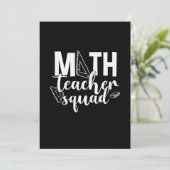 Math Teacher Math Teacher Squad Feiertagskarte (Stehend Vorderseite)
