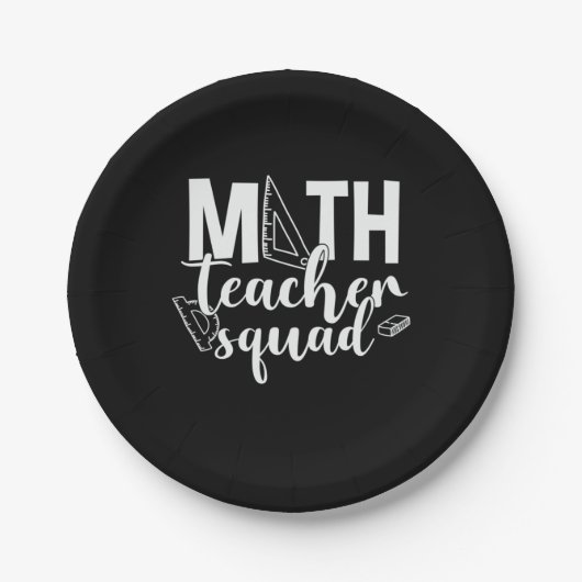 Math Teacher Math Teacher Squad Pappteller (Vorderseite)
