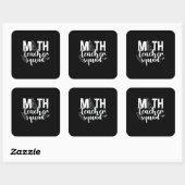 Math Teacher Math Teacher Squad Quadratischer Aufkleber (Blatt)