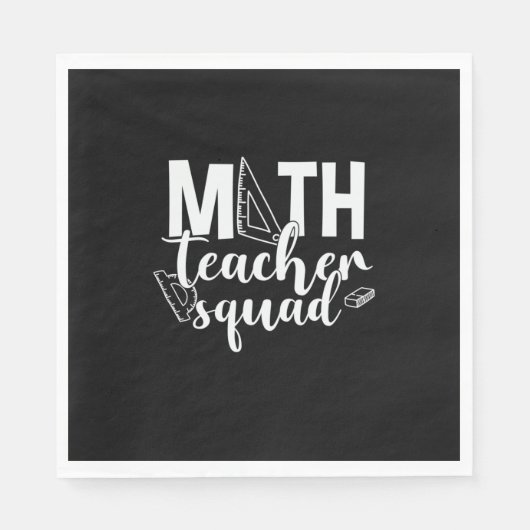 Math Teacher Math Teacher Squad Serviette (Vorderseite)
