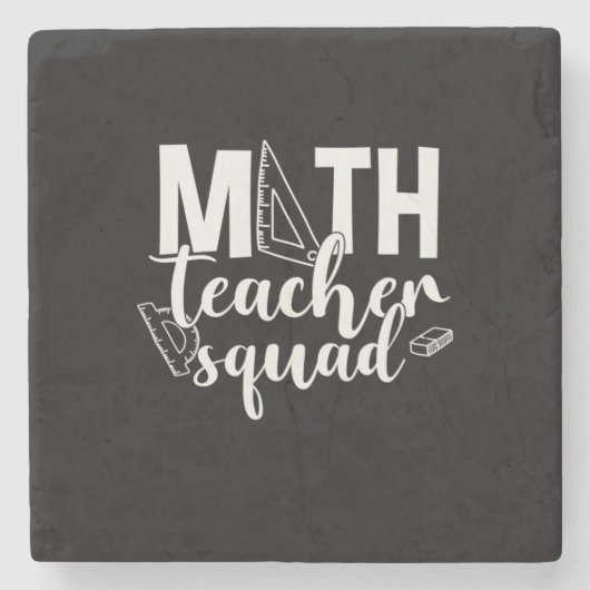 Math Teacher Math Teacher Squad Steinuntersetzer (Vorderseite)