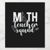 Math Teacher Math Teacher Squad Weinetikett (Einzelnes Label)